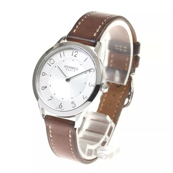 Hermes Accessories - HERMES Slim du Hermes CA2.210 Silver Dial Quartz Ladies Watch